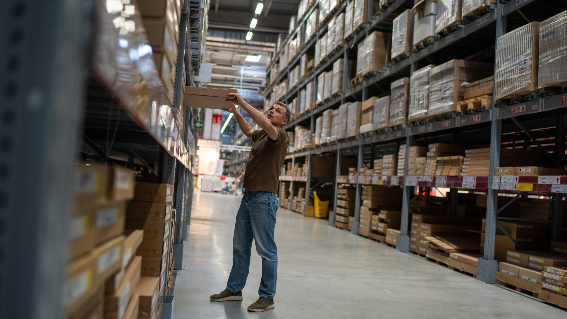 grande estoque de produtos